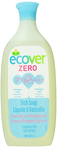 Ecover Dish Soap Liquid Zero, Fragrance Free, 25 Fluid Ounce