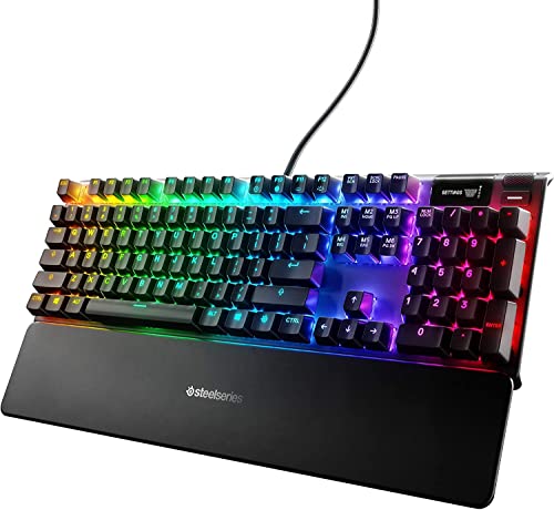 SteelSeries Apex Pro RGB Backlit Gaming Keyboard with Mechanical Switches and OLED Smart Display (Renewed)