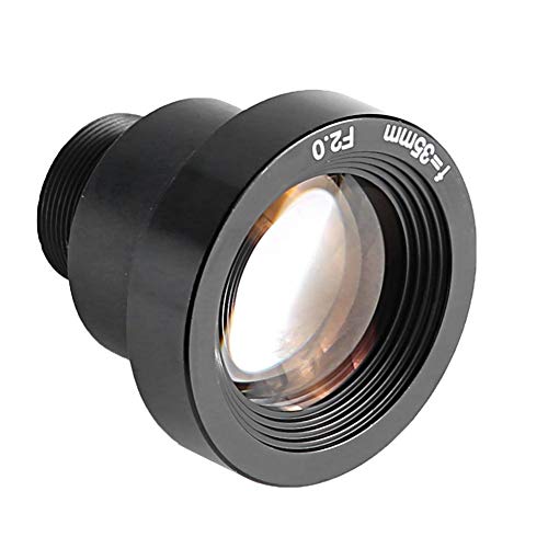 DAUERHAFT Single Board Lens 12 Degree Angel CCTV Camera Lens 35mm Convenient Use for Camera Replacement with an Aperture of F2.0