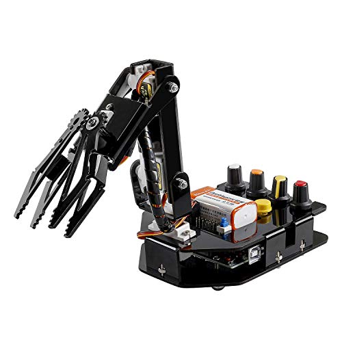 SunFounder Robotic Arm Edge Kit Compatible with Arduino R3 - an Robot Arm to Learn STEM Education(101 Pieces).