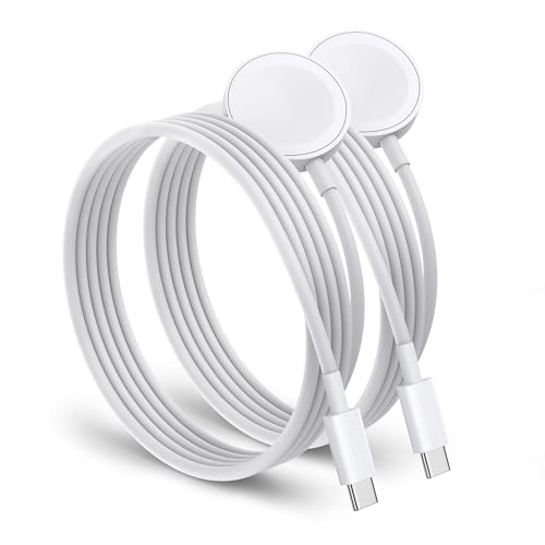 Upgraded for Apple Watch Charger USB C, [MFi Certified] 2Pack iWatch Charger Cable Magnetic Wireless Portable Fast Charging Cord Compatible with Apple Watch Series Ultra/9/8/7/6/5/4/3/2/1/SE(3.3FT/1M)