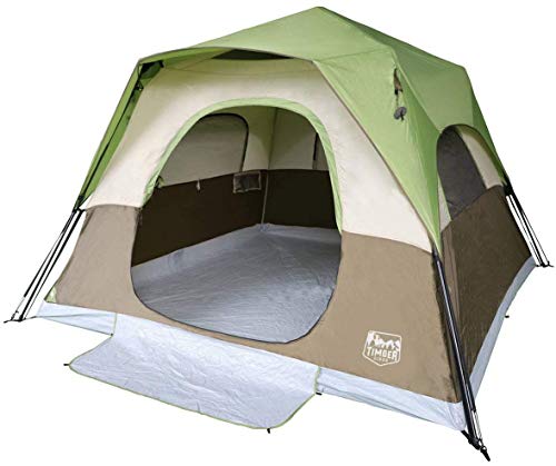 Timber Ridge Camping Tent 6 Person Instant Tent 10x10 Feet Portable Cabin Tent with Rainfly for Family Camping, Traveling, Hiking, Picnicing, Easy Set Up