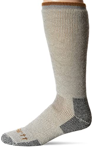 Carhartt Men's Heavyweight Wool Blend Boot Sock, Heather Gray, Shoe Size: 6-12