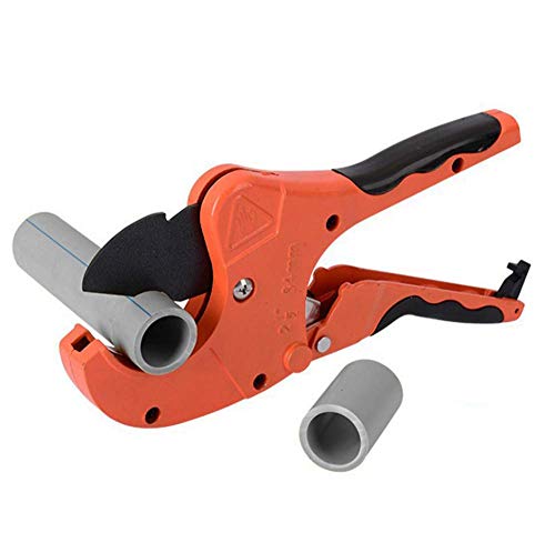 Pvc Cutter,Ratchet-type PVC Pipe Cutter Cuts up to 2-1/2' Pipe Capacity Ratcheting Hose Cutter,One-hand Fast Pipe Cutting Tool for Cutting PEX,PPR,PVC,Suitable for Household, Maintenance, Plumber.