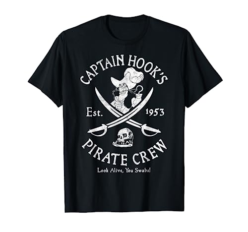 Disney Villains Captain Hook Pirate Crew Est 1953 Logo T-Shirt