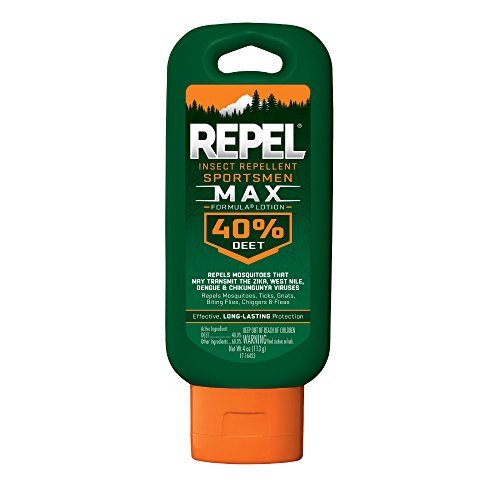 Repel 94079 Insect Sportsmen Max Formula Lotion 40% DEET, 4-Ounce, 4 oz - 1 Count, Black