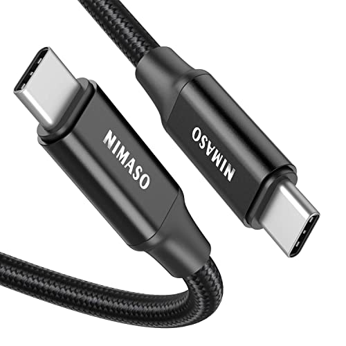 NIMASO USB C to USB C 3.1 Gen 2 Cable 10Gbps Data Transfer, 4K Video Output Monitor Cable 100W PD Fast Charging Compatible with Thunderbolt 3, MacBook Pro, iPad Pro, Galaxy S21, Google Pixel - 3.3FT