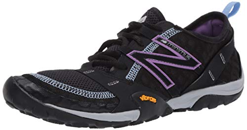 New Balance Women's Minimus 10 V1 Trail Running Shoe, Black/Neo Violet, 8 M US