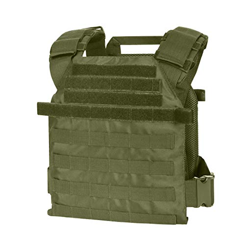 WarTechGears Tactical Fast Trainer Weight Vest 11'X14' MOLLE and PALS Fully Adjustable Law Enforcement (Green)