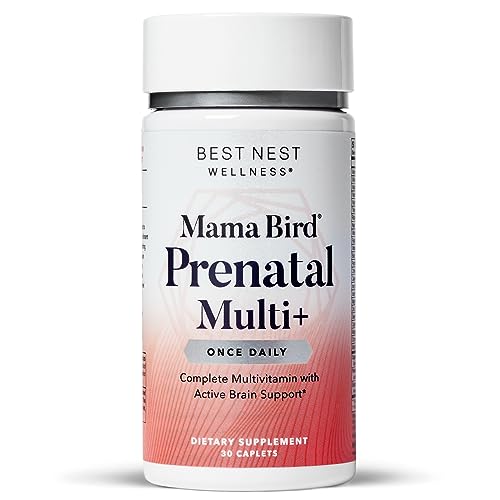 Mama Bird Prenatal Vitamin, Methylated Prenatal Vitamins, Organic Blend, Vegan, Methylfolate (Folic Acid for Pregnant Women), B12, Bonus Healthy Pregnancy Secrets, Once Daily, 30 Ct