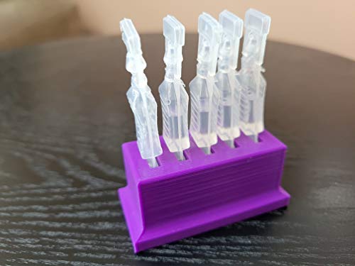 Eye Drop Vials Holder & Storage for Single-use Disposable Eye Drops, Holds 5 Single-Use Disposable vials per Holder - Znet3D (Purple)