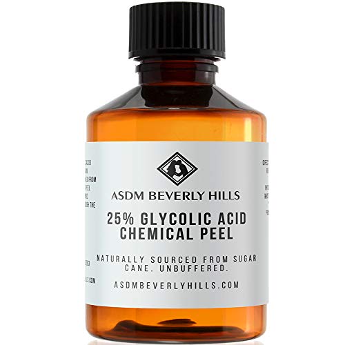 ASDM Beverly Hills Glycolic Acid Peel 25% 2OZ 30ml, USA Made, Vegan, Medical Strength AHA Glycolic Chemical Peel, For Acne Scars Pore, Wrinkle Sunspot Breakout Discoloration, Anti-Aging Boost Collagen