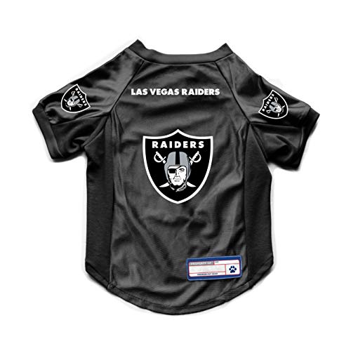 Littlearth NFL Las Vegas Raiders Stretch Pet Jersey, Team Color, X-Small