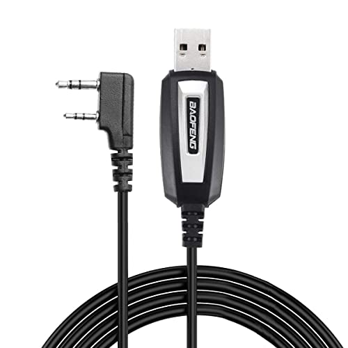 BAOFENG USB Programming Cable CH340 Chip for GMRS Radio Two Way Radio UV-5R BF-F8HP GT-3TP BF-888S UV-82 GM-15PRO Quansheng UV-K5 Handheld ham Radio transceiver with Driver CD