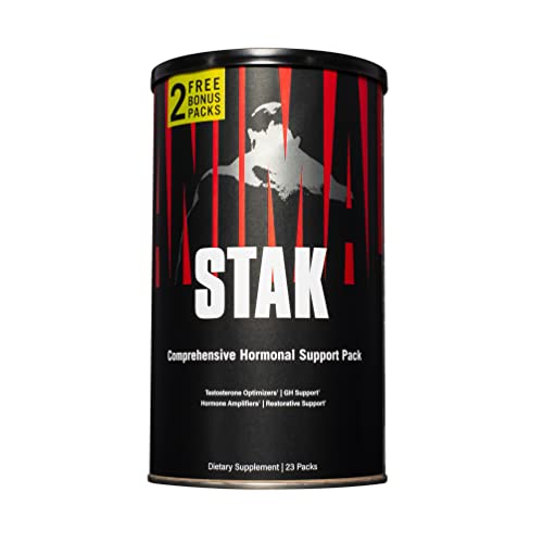 Animal Stak - Natural Hormone Booster Supplement with Tribulus - Natural Testosterone Booster for Bodybuilders and Strength Athletes - With Estrogen Blockers - 21 Count (Pack of 1)