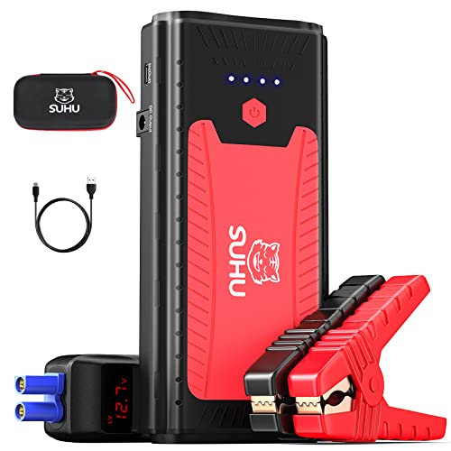 SUHU Car Battery Jump Starter, 1500A Peak Car Booster for Up to 7.0L Gas or 5.5L Diesel Engine, Long Standby 3.0 Quick Charge 12V Auto Battery Booster, Portable Power Pack for Cars, Trucks, SUV…