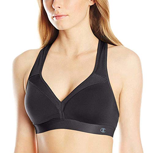 Champion womens The Curvy Sports Bra, Black, Large US