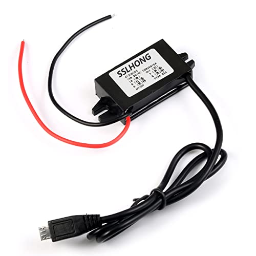 HOMREE DC-DC Converter Step Down Module 12V/24V to 5V Micro USB Output Buck Power Adapter