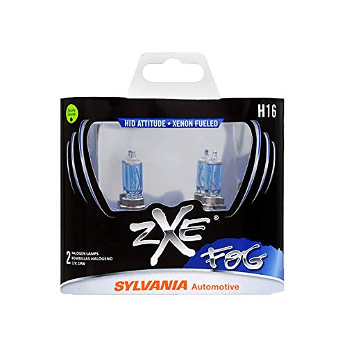 SYLVANIA - H16 SilverStar zXe Fog High Performance Halogen Fog Light Bulb - Bright White Light Output, HID Attitude, Xenon Fueled Technology (Contains 2 Bulbs)