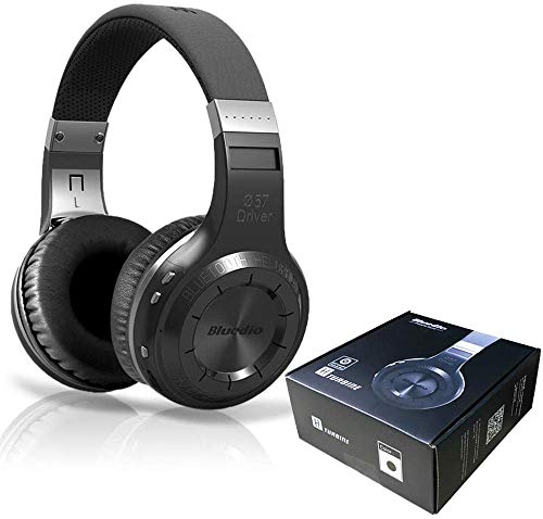 Bluedio V5.0 Bluetooth Headphones Over Ear, Wireless Bluetooth On-Ear Stereo Earphones Noise Cancelling, Soft Memory-Protein Earmuffs, w/Mic (Black)