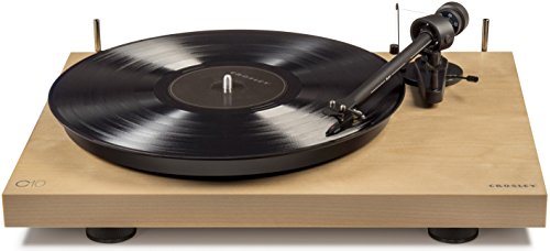 Crosley C10A-NA Hardwood Turntable with Low Vibration Synchronous Motor, Natural