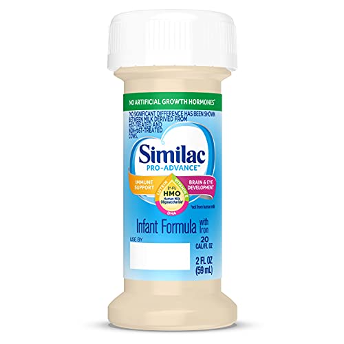 Similac Pro-Advance Infant Formula with 2'-FL Human Milk Oligosaccharide (HMO) for Immune Support, Ready to Drink Bottles, White, 2 Fl Oz, 48 Count