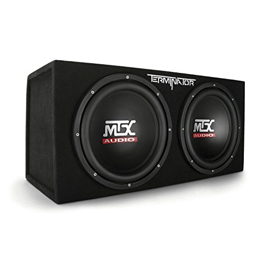 MTX Audio Terminator Series TNE212D 1,200-Watt Dual 12-Inch Sub Enclosure Black