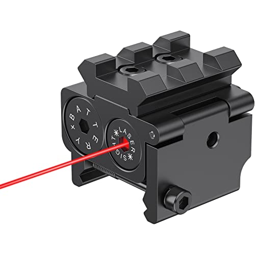 EZshoot Laser Sight for Pistol with Rail Mount, Low Profile Compact Rifle Gun Laser for Pistol Handgun Accurate and Keep on Zero