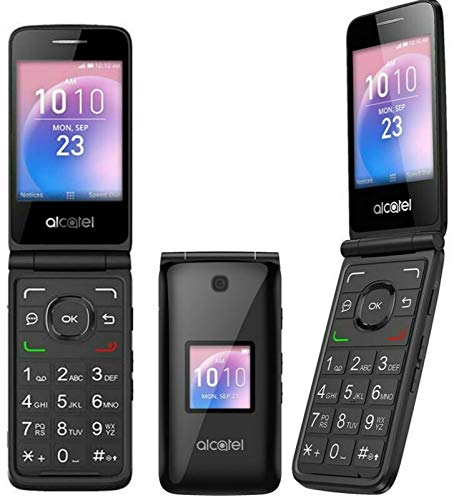 Flip Phone 4G LTE GSM Alcatel Go Flip Factory Unlocked BIG BUTTONS + External LCD Bluetooth WIFI Mp3 Camera Elderly A405DL