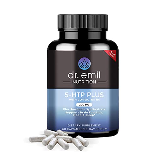 Dr. Emil Nutrition 200 MG 5-HTP Plus Formula for Mood, Stress, and Sleep - 60 Vegan Capsules, 30 Servings