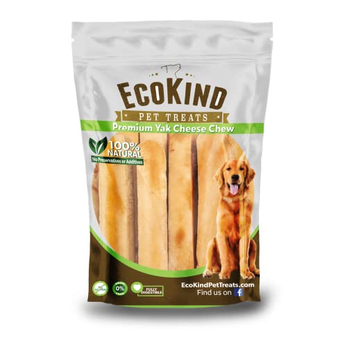 EcoKind Pet Treats Premium Gold Himalayan Yak Cheese Dog Chew, Gluten Free, Lactose Free, All Natural Chews for Small to Large Dogs | Keeps Dogs Busy & Enjoying, Indoors & Outdoor Use, 1 lb. Bag