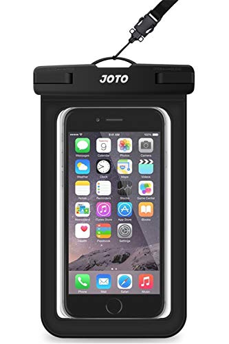 JOTO Universal Waterproof Phone Pouch Cellphone Dry Bag Case for iPhone 14 13 12 11 Pro Max Mini Xs XR X 8 7 6S Plus SE, Galaxy S21 S20 S10 Plus Note 10+ 9, Pixel 4 XL up to 7'-Black