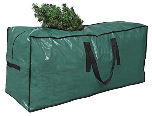 Primode Christmas Tree Storage Bag | Fits Up to 9 Ft. Tall Disassembled Tree I 65'x15'x30' Holiday Tree Storage Case | Protective Zippered Artificial Xmas Tree Bag (9ft, Green)