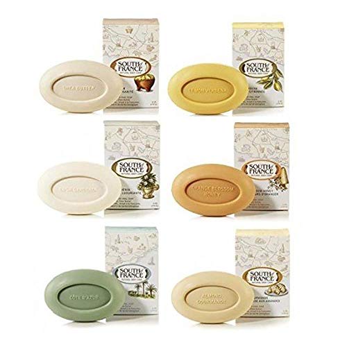 South of France Bath Bar Soap Variety Pack Sampler; 6 Assorted Scents In Full-Size 6 Ounce Bars