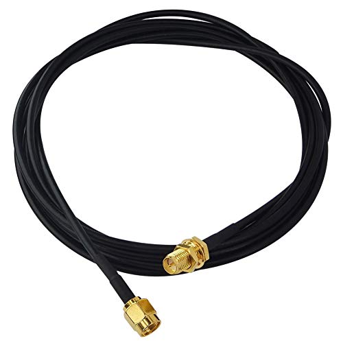Boobrie RP-SMA Coaxial Cable 6.5ft/2M RG174 Cable RP SMA Male to RP SMA Female Low Loss Antenna Cable RP SMA Extension Cable for WiFi Antenna 4G etc, RG174 RP SMA Cable Male to Female Coax Cable