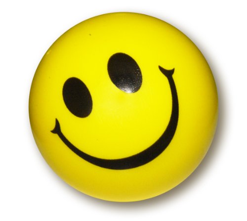 Happy Smiley Face Smile Squeeze Stress Ball Color Yellow