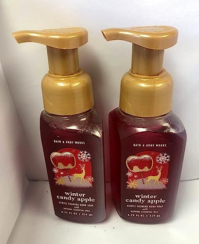 Bath and Body Works 2 Winter Candy Apple Gentle Foaming Hand Soap. 8.75 Oz.