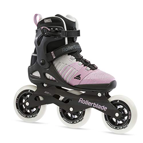 Rollerblade Macroblade 110 3WD Womens Adult Fitness Inline Skate, Grey and Pink, Performance Inline Skates