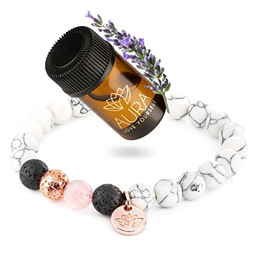 Lava Rock Bracelet with essential oil Stress Relief Gift for Women MOM Yoga Meditation prayer Stone Bead bracelet Aromatherapy Diffuser Stone Beaded Bracelets Self Care Healing crystal bracelet relaxation