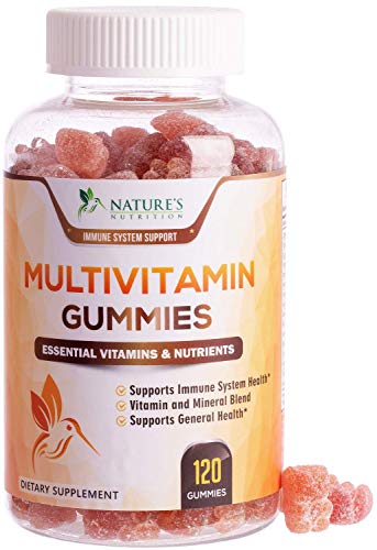 Multivitamin Gummies for Women & Men, Daily Adult Gummy Multivitamins Nutritional Support with 13 Vitamins and Minerals - Nature's Multi Vitamin Supplement, Non-GMO Berry Flavor - 120 Gummies