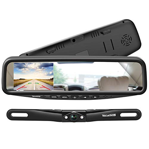 VECLESUS VT1 1080P Wired Car Backup Camera Kit, Easy to Install for Continuous or Reversing Viewing, 4.3' in-Mirror Clip-on Monitor with HD Backup Camera for Cars, Pickups, SUVs, Vans, Sedans, Trucks