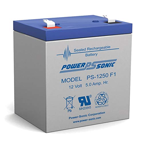 Powersonic 12V 5Ah UPS Battery replaces 4.5ah BB Battery SH4.5-12, SH 4.5-12