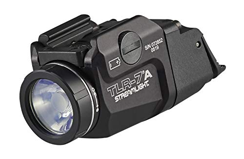 Streamlight 69424 TLR-7A Flex 500-Lumen Low-Profile Rail-Mounted Tactical Light, Includes High Switch Mounted on Light Plus Low Switch in Package, Battery and Key kit, Box, Black