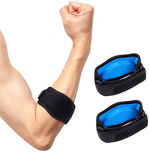 Tennis Elbow Support Strap, Golfers Elbow Brace with Compression Pad for Men & Women; Counterforce Tendonitis Elbow Strap for Tennis & Golfer's Elbow Pain Relief