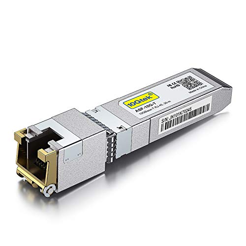 10GBase-T SFP+ Transceiver, 10G T, 10G Copper, RJ-45 SFP+ CAT.6a Module, up to 30 Meters, Compatible with Cisco SFP-10G-T-S, Ubiquiti UniFi UF-RJ45-10G, Fortinet, Netgear, D-Link, Supermicro and More