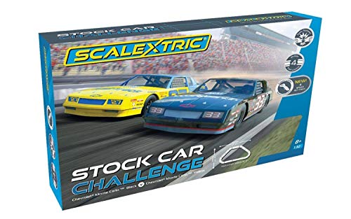 Scalextric Stock Car Challenge 1:32 Race Track Slot Car Set C1383T Yellow & Black