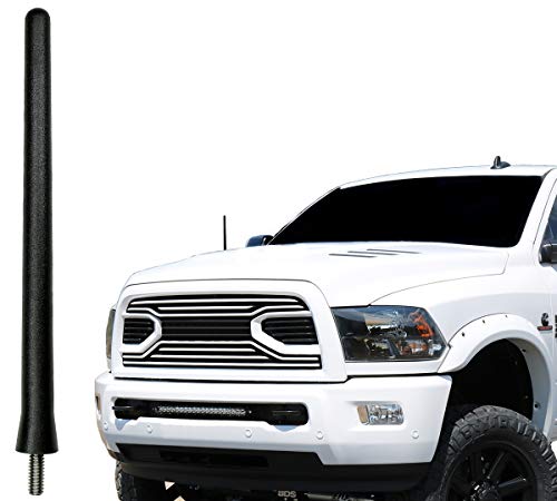 AntennaMastsRus - The Original 6 3/4 Inch Replacement Rubber Antenna Mast fits Dodge Ram Truck 2500 (2010-2018) Accessories - USA Stainless Steel Threading - Car Wash Proof - Internal Copper Coil