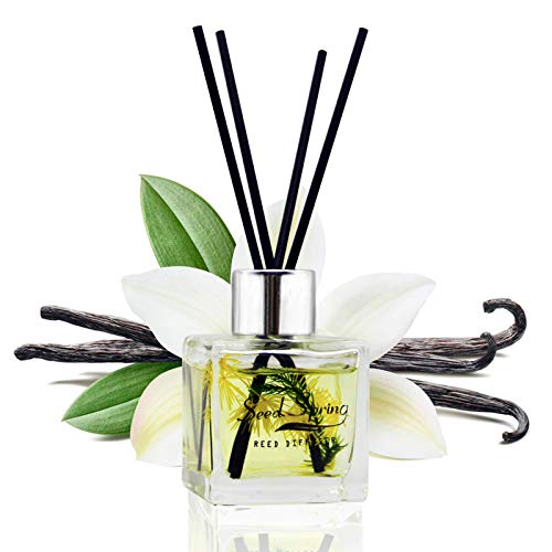 Seed Spring Reed Diffuser Set with Sticks,Vanilla Scent Oil for Bedroom Office Gym and Stress Relief, Home Fragrance Products 50 ml / 1.7 oz