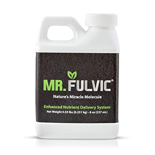Mr. Fulvic Organic Fulvic Acid Plant Amendment, Natural Humic Soil and Hydroponic Nutrient Enhancer - Lawn and Garden Growth, Plant Health (8 oz)