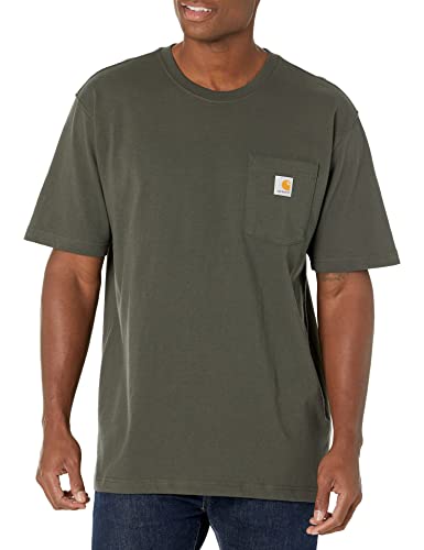 CarharttmensLoose Fit Heavyweight Short-Sleeve Pocket T-ShirtPeatLarge